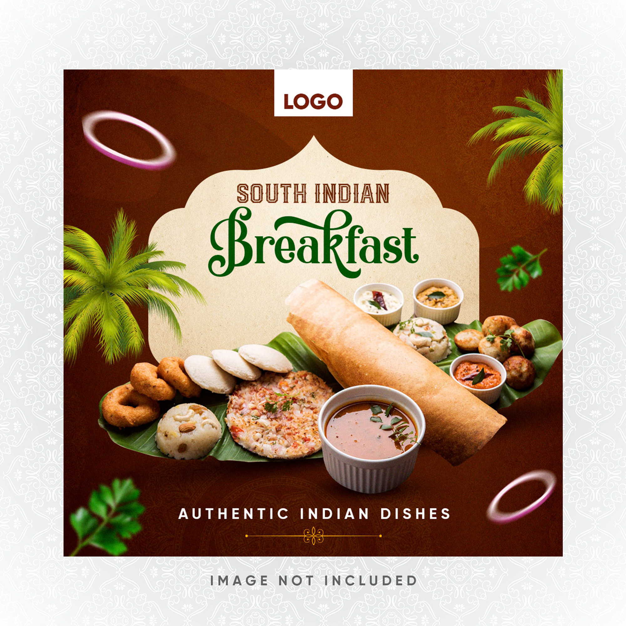 Creative Food Flyer Indian Food Post Social Media Banner Design Template