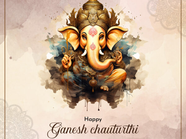 Ganesh Chaturthi Creative Watercolor Background