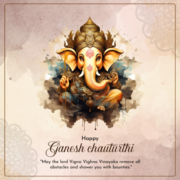 Ganesh Chaturthi Creative Watercolor Background