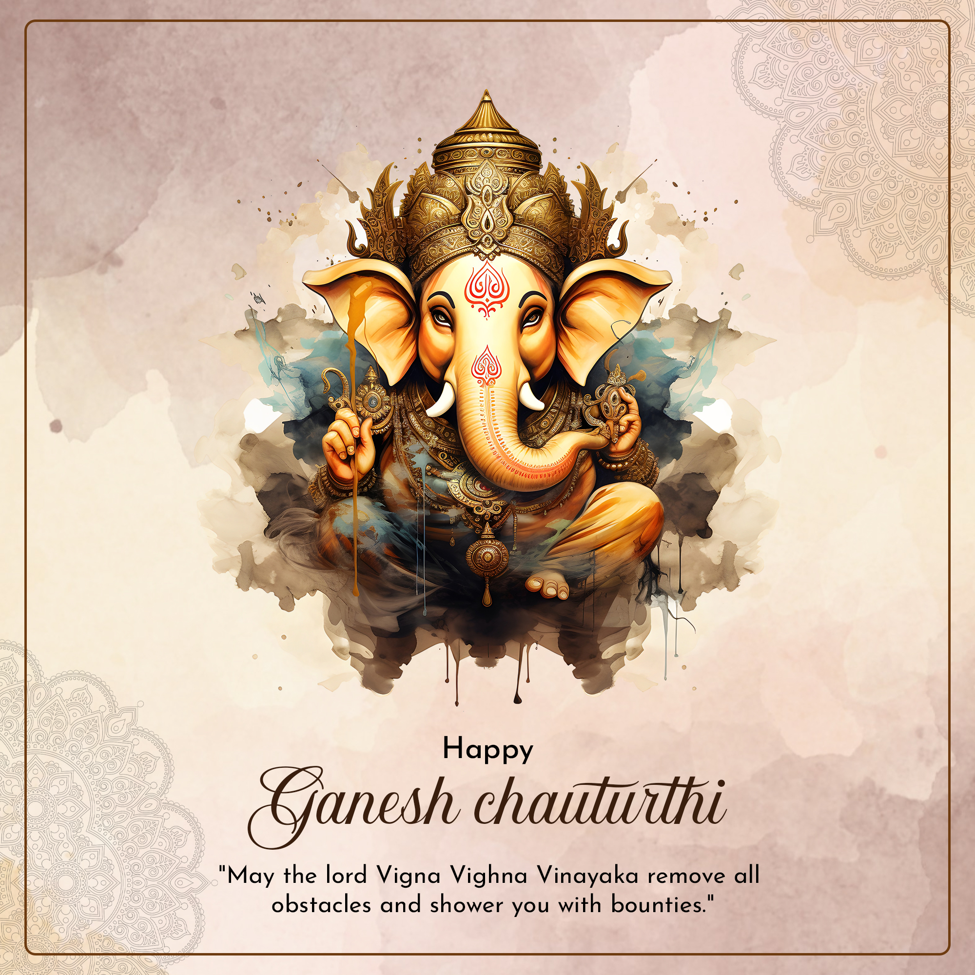Ganesh Chaturthi Creative Watercolor Background