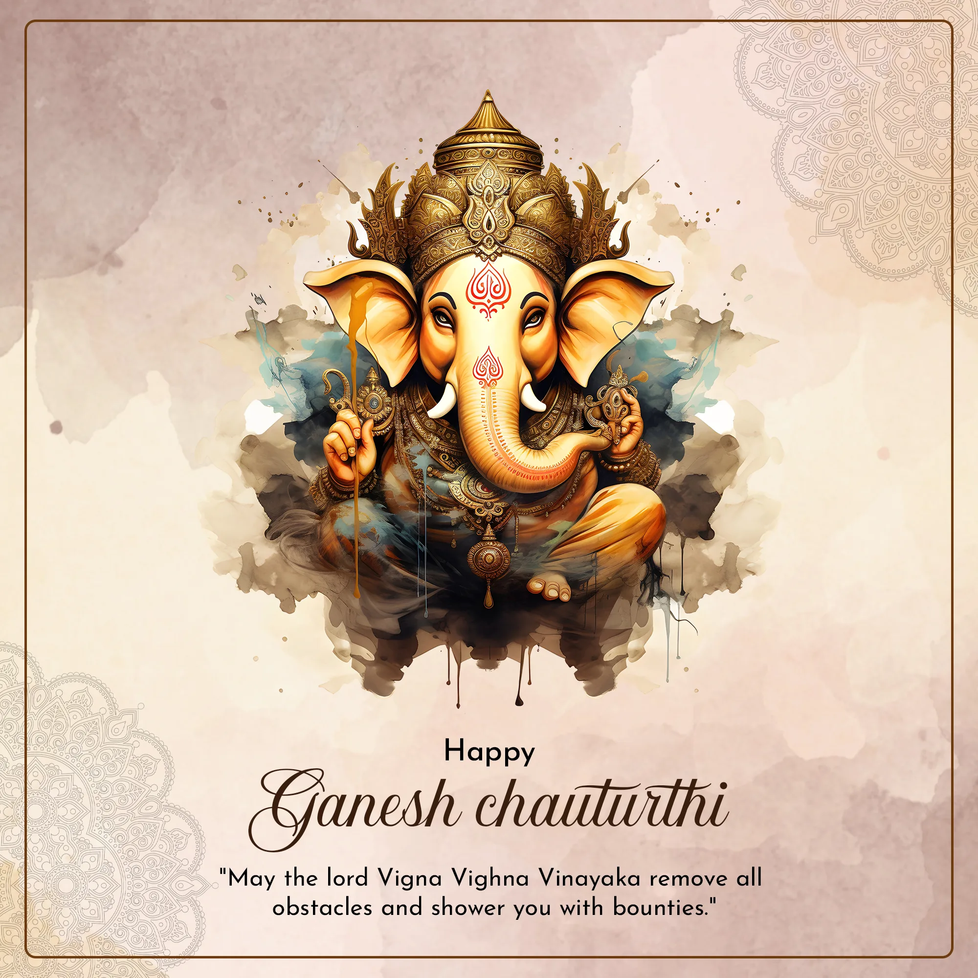 Ganesh Chaturthi Creative Watercolor Background