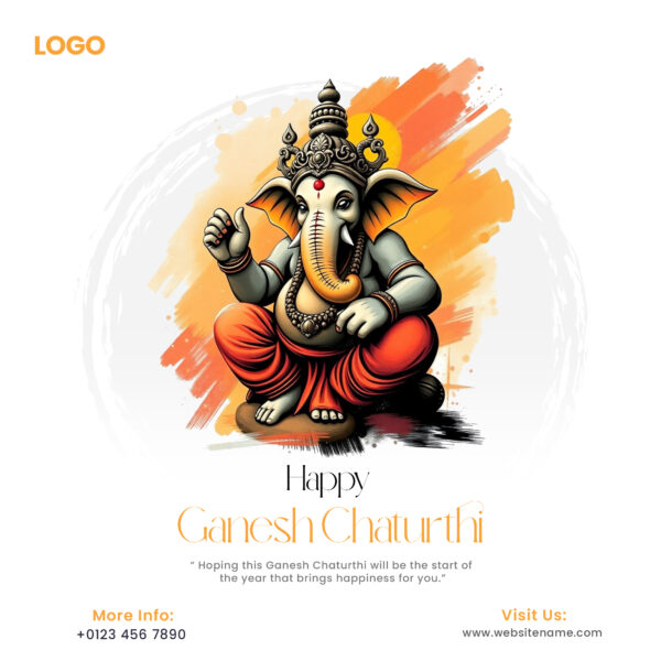 Happy Ganesh Chaturthi psd template