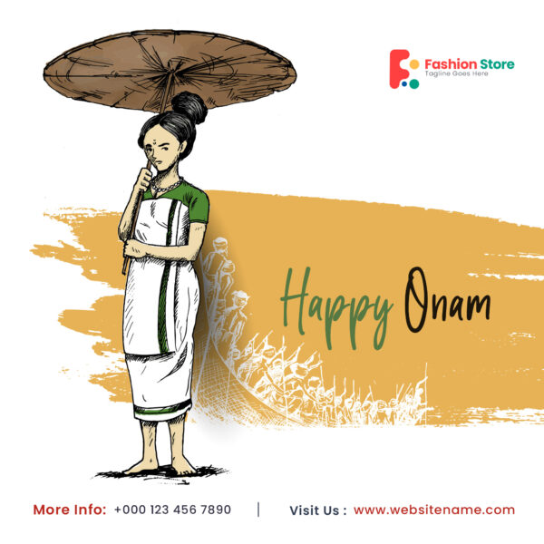 Happy Onam Celebration Social Media Post Flyer Banner Poster psd