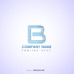 Letter B logo design simple modern logo