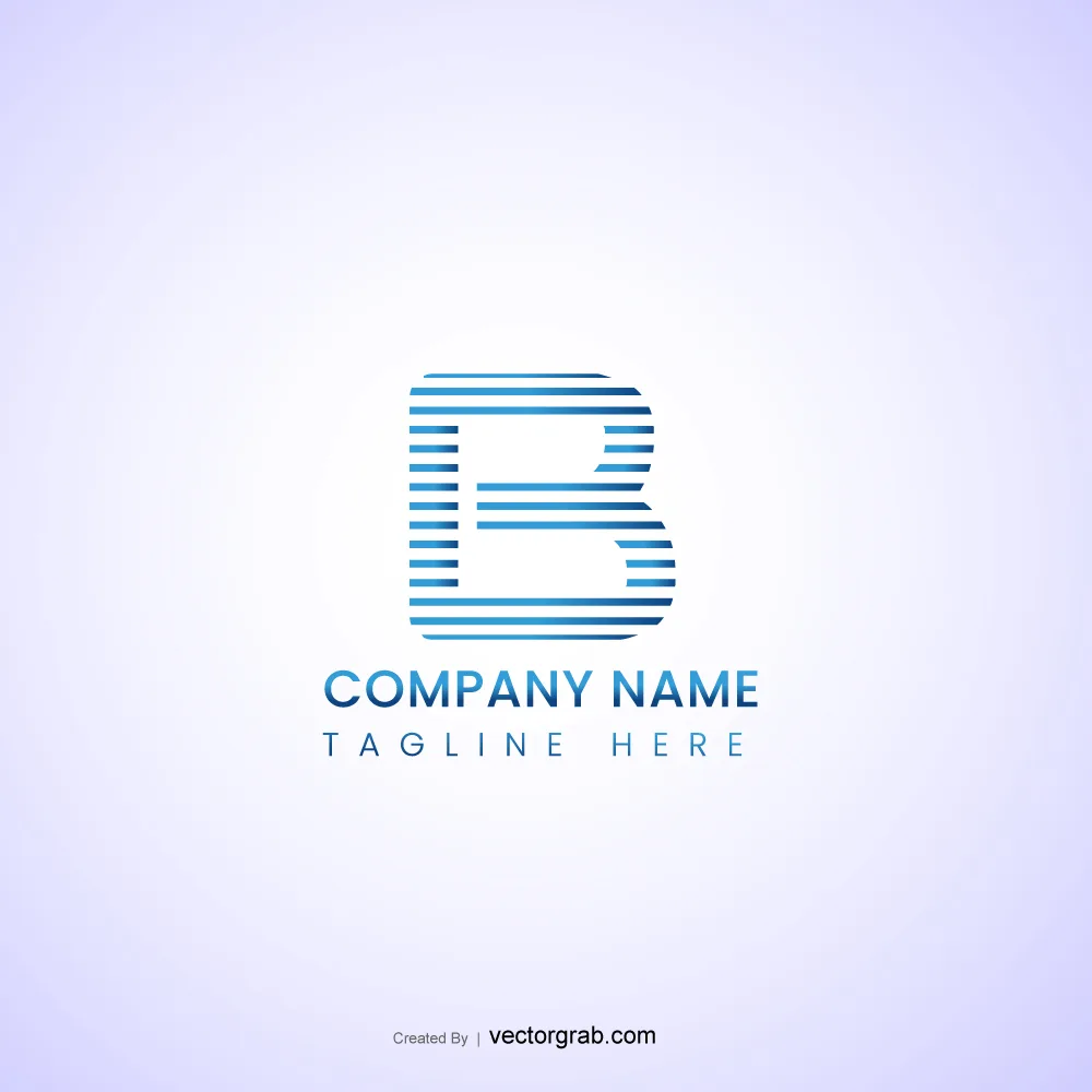 Letter B logo design simple modern logo