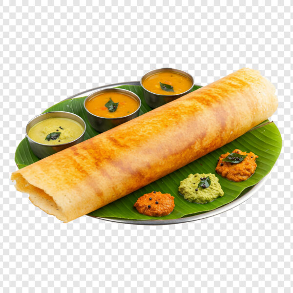 Masala Dosa With Sambar Chutney psd