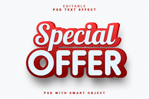 Special Offer 3d Text Effect psd