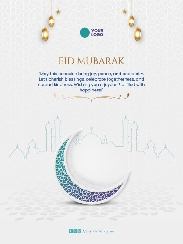 Eid Mubarak Joyful Eid Celebration psd