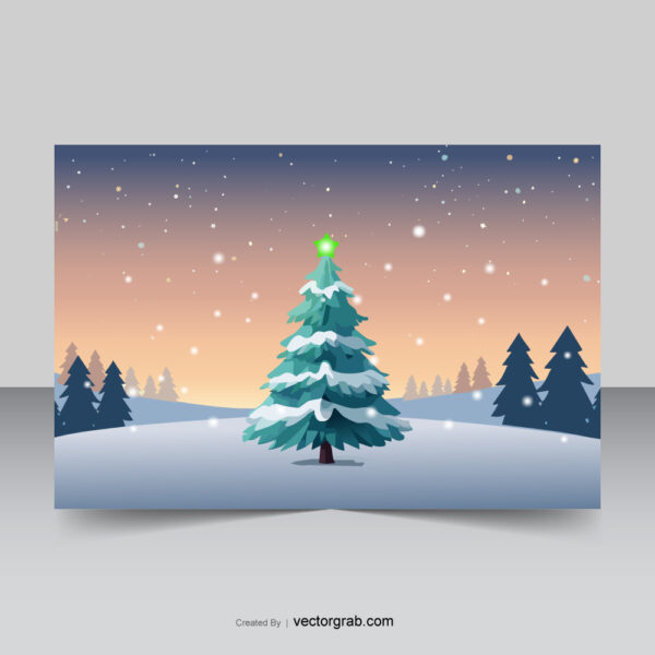 Christmas tree greeting background