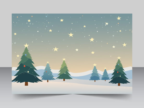 Christmas tree stars background