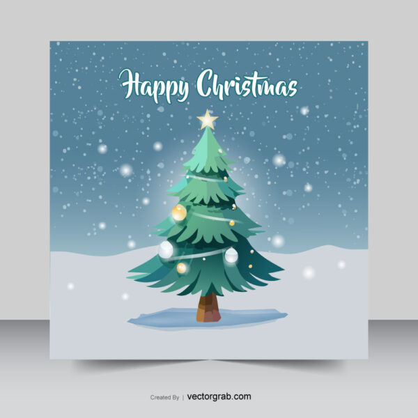 Christmas tree vector greeting design