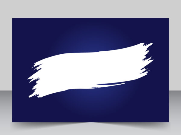 white grunge brush shape vector