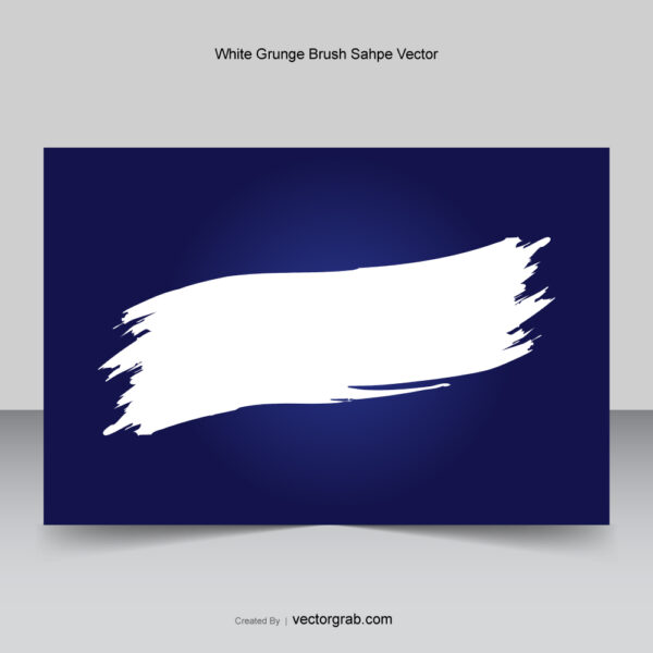 white grunge brush shape vector