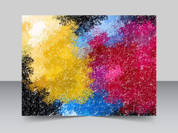 Colorful abstract paint with texture lines background