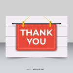 Thank You hanging board vector design