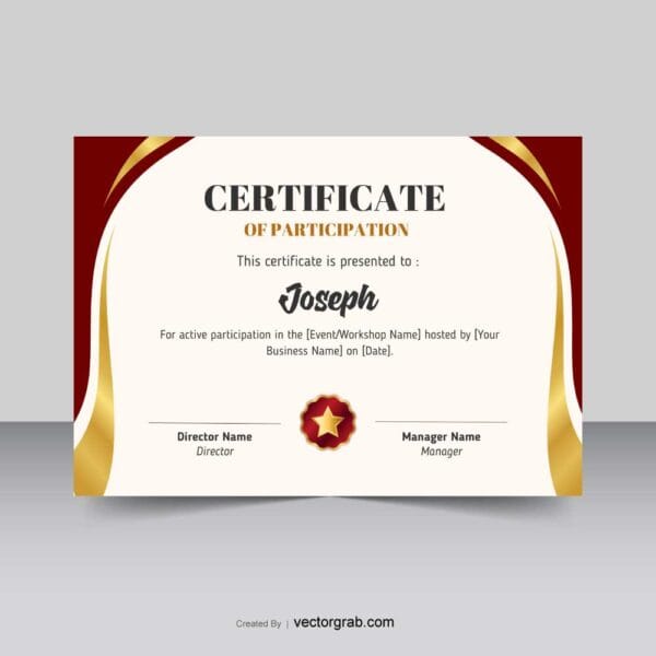 Certificate of Participation