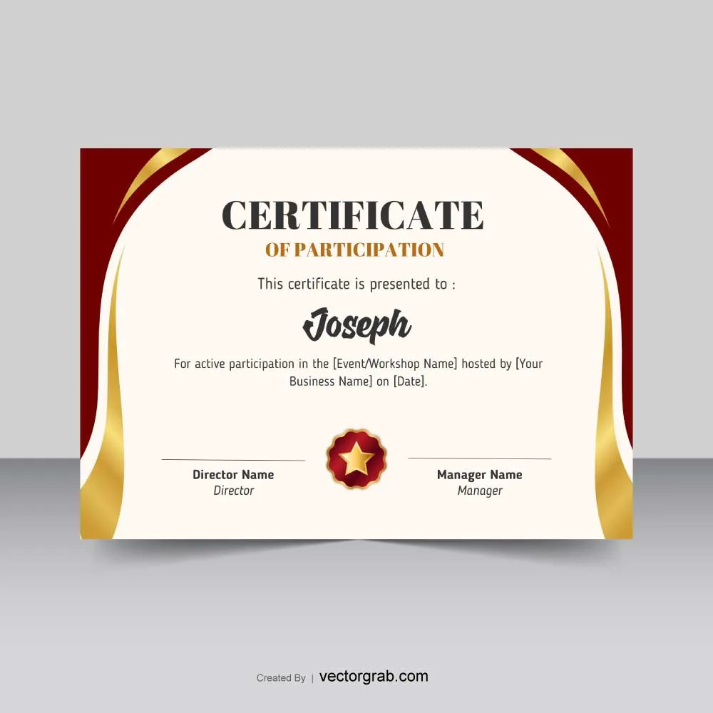 Certificate of Participation